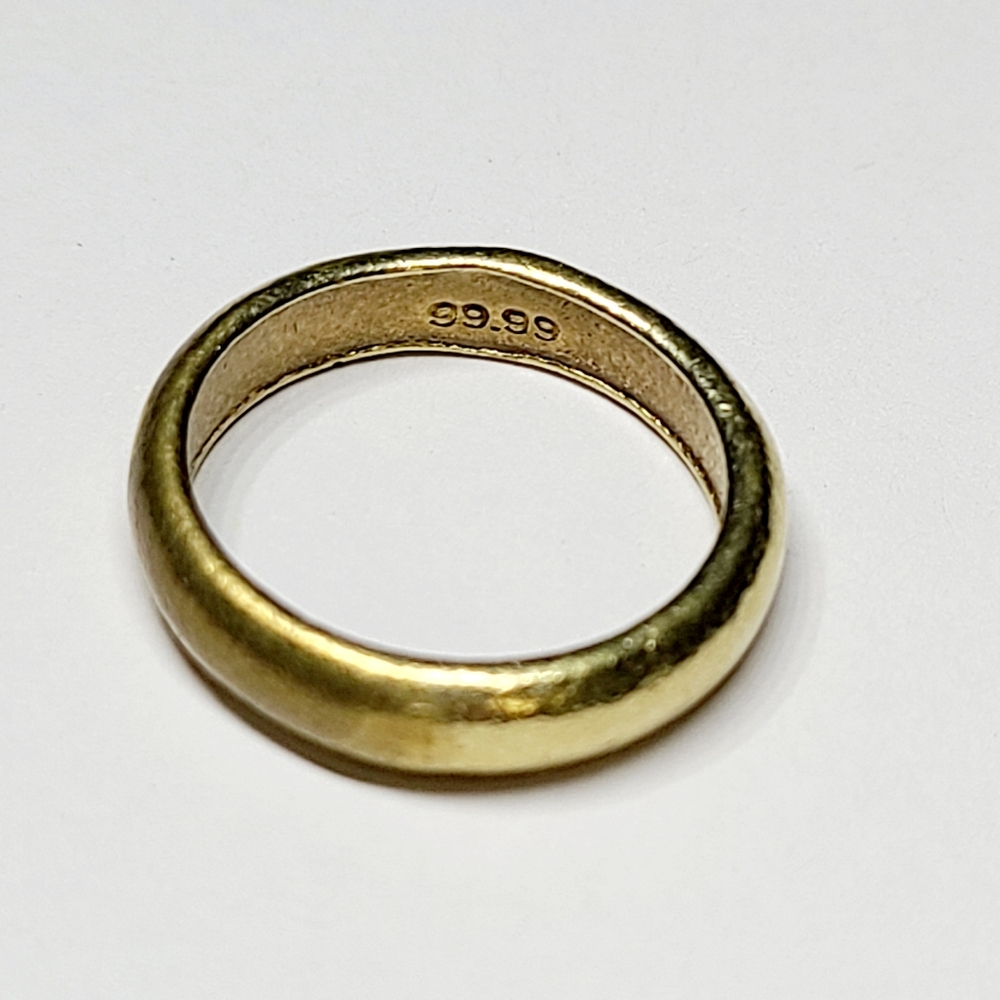 22k Yellow Gold Men Women Band Size 6.5